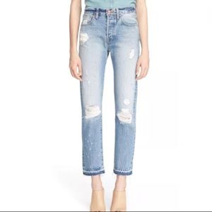 AYR “The Form” Shredded Crop Straight Leg 29 x 29